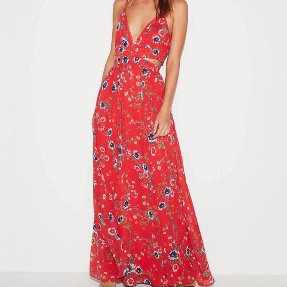 Express Full Length Cut Out Dress. Size M